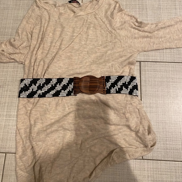 Black and white stretchy belt - Picture 8 of 10